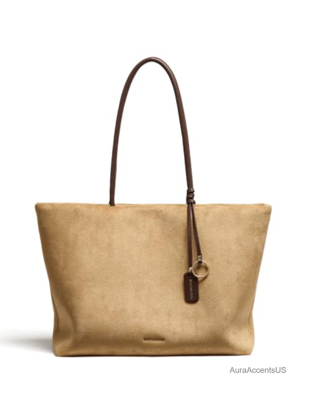 Faux Suede Slouchy Work Tote Bag Large Lightweight Handbag for Women
